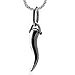 Stainless Steel Italian Horn Pendant. Necklace is Included
