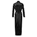 Women’s Split Bodycon Dress – Ladies Elegant Pleated High Waist Long Sleeve Maxi Dress for Wedding Formal Partythumb 4