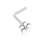 20G Grand Plumeria L-Shaped Nose Ring