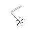20G Grand Plumeria L-Shaped Nose Ring