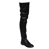 NATURE BREEZE FE52 Women's Drawstring Tie Up Low Flat Heel Dress Boots