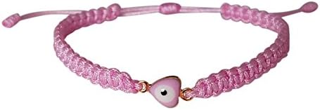 Lucky Charms USA Baby Girl Gifts Newborn Pink Heart Bracelet for Protection, Mal De Ojo