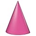 Hot Pink Party Hats, 8ct