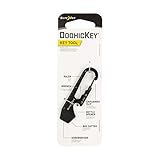 Nite Ize DoohicKey Keychain Multi Tool, Stainless-Steel 5-in-1 Multi Tool With Bottle Opener + Carabiner Clip, Black