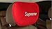 [Pack of 2] Car Neck Pillow & Bolster,Supreme Auto Head Neck Rest Cushion Relax Neck Support Headrest Comfortable Soft Pillows for Travel Car Seat & Home (Red - Embroidered White)