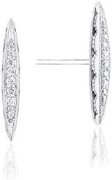 Tacori SE229 The Ivy Lane Sterling Silver Diamond Stud Earrings (0.11 cttw, H-I Color, I2-I3 Clarity)