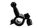 EKIND Universal Replacement Cradle and Removable Bicycle and Motorcycle Mount 17mm Swivel Ball GPS Holder Compatible for Garmin GPS Nuvi (Black)