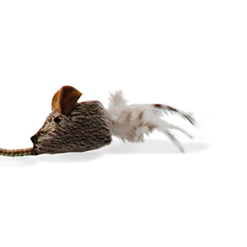 OurPets Play-N-Squeak Teathered & Feathered Play Wand Cat Toy