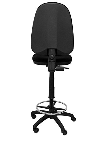 Piqueras-y-Crespo-T04CP-Sgabello-ergonomico-Altezza-Regolabile-e-Anello-poggiapiedi-Nero
