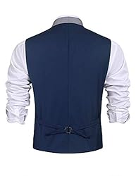 COOFANDY Men's Formal Jacket Suit Vest V-Neck
