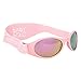 Baby Solo Original Baby Sunglasses Safe, Soft, & Adorable Durable Case Included (0-36 Months, Matte Pink Frame Rose Gold Mirror Lens)