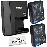 Canon LC-E10 Charger for Canon LP-E10 Li-ion Battery compatible with Canon EOS Rebel T3, T5, T6, EOS 1100D,EOS 1200D, EOS 1300D, , EOS Kiss X50, Kiss X70 + 2 Bonus Battery!