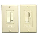 Heath Zenith SL-6023-IV Wireless Command, RF 3-way wall switch, 2-Count