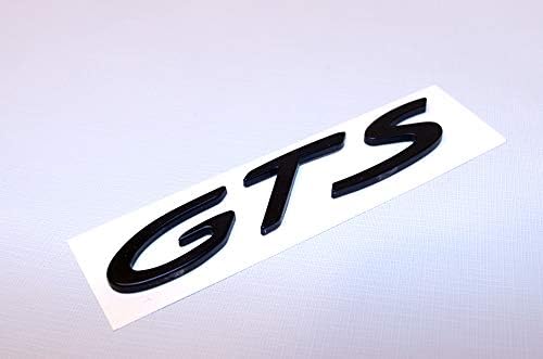 Black GTS emblem and badge which is direct OEM replacement for Porsche Cayenne Panamera 911 macan