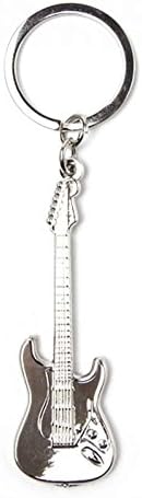 Fender Keyring Keychain Stratocaster 3D Guitar Official Silver Metal
