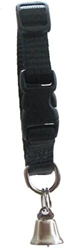 Sandia Pet Products 3/8" REGULAR Black Ferret Collar with Bell - Adjustable 6 to 8 Inches