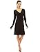 PattyBoutik Women's V Neck Faux Wrap Long Sleeve Knit Dress