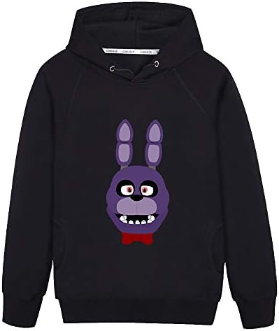 Haililais Five Nights at Freddy's Hooded Sweatshirt Causal Long Sleeve Pullover Sweater Women Men