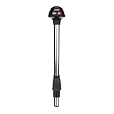 Attwood Corporation 5095-10-7 Bi-Color Stowaway Plug-In Pole Light with Task Light