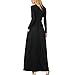 YS.DAMAI Women's Long Sleeve Loose Plain Maxi Dress Casual Long Dresses with Pockets
