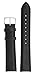 JP Leatherworks Mens Padded Genuine Leather Watchband - Color Black - 18mm Width - Extra Long Watch Band