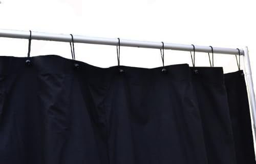 Backdrop or Stage Curtain BLACK ~ 9'H x 10'W 12 oz. Commando Standard FR