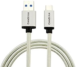 New USB Type C Male To 3.0 A Male Charger 6.6 Ft 2M Nylon Braided Fast Data Sync Reversible Connector for Nexus 6P 5X Samsung S8 And S8 Plus Silver
