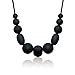 Siliconies Medley Necklace - Silicone Bead Necklace (Teething/Nursing) (Black)