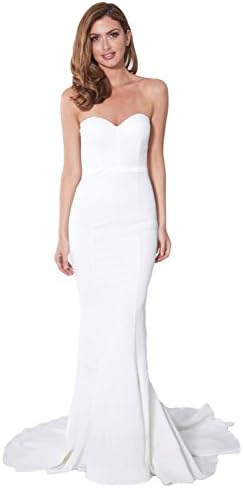 Women's Sweetheart Strapless Mermaid Evening Dresses Train Formal Prom Gowns J190