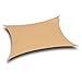 YEGESNG YGS 20 ft x 20 ft Oversized Sun Shade Sail UV Block Fabric Patio Shade Sail in Color Sand