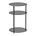 Convenience Concepts Designs2Go Midnight Classic 3-Tier Round Glass Side Table, Black Glass, 15.75 in x 15.75 in x 24.5 in
