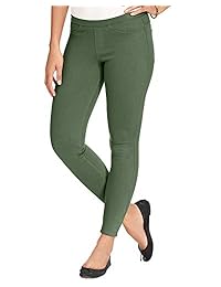 HUE Leggings de mezclilla originales para dama, Shadow Olive