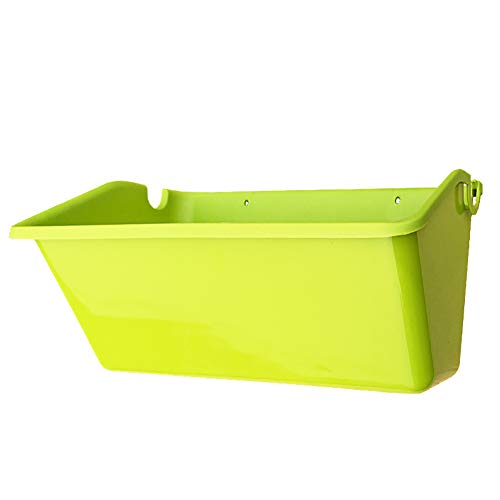 KSTORE Vertical Haken Balkonkasten mit Kräutern Gemüse Kunststoff-Fenster usw,Vert Clair,14 * 17 * 32.5cm – Bild 8