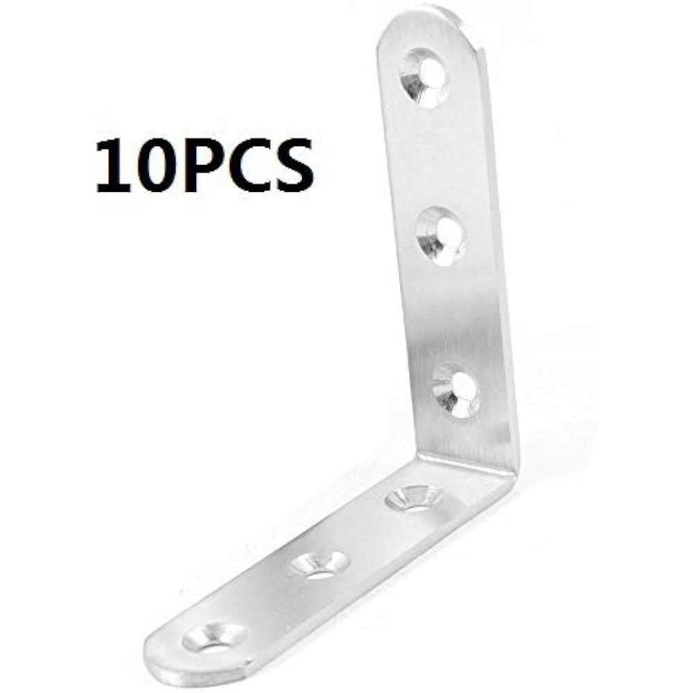 Silver Tone 80mm X Stainless Steel 90 Degree Corner Brace Joint Right