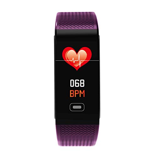 Fitness Tracker HR, Activity Smart Bracelet Wristband with Pedometer Heart Rate Monitor Step Calorie Distance Track Waterproof IP67 Call SMS SNS Remind for Men Women Kids Compatible with Android iOS