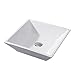 KES Bathroom Square Porcelain Vessel Sink Above Counter White Countertop Bowl Sink for Lavatory Vanity Cabinet Contemporary Style, BVS111…
