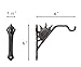 Mkono Decorative Iron Wall Hooks 6 Inch for Hanging Lanterns Bracket Hummingbird Feeders Wind Chime Plant Hanger Sun Shape Ornament Indoor Outdoor Rustic Home Decor, 2 Pack