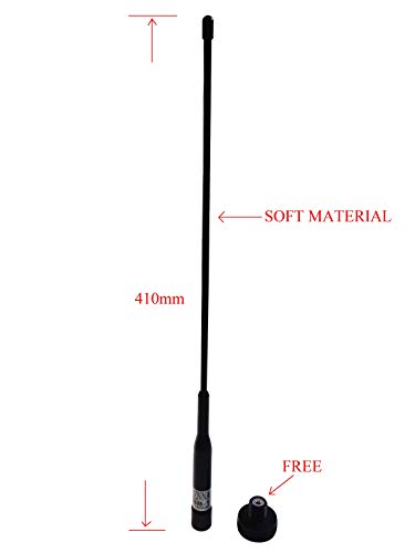 Anteenna TW-BB-1 Ham Mobile Antenna with UHF Male Connector 144/440MHz VHF/UHF 2m/70cm Max Powr 60W 1 PC Free Black Color of Adaptor Connector NMO to UHF Female (SO-239)