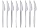 Extra Sharp Plastic Disposable Steak Knife by Shark-Tooth (Designed to Cut Through Meat/Chicken) (White, 50)