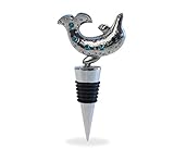 Puzzled Cheers Metal Wine Stopper, Dolphin