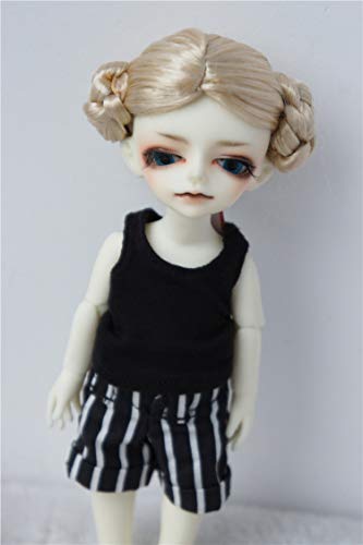 JD102 Ballet BJD Doll Wigs Synthetic Mohair Doll Accessories (Blond, 4-5inch)