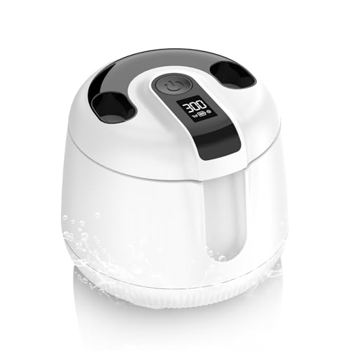 MEKO Limpiador Ultrasónico UV 48000 Hz para Férula Dental, Baño Ultrasónico 200 ml Silencioso con Temporizador Digital, Apto para Aparatos Dentales, Prótesis, Retenedores y Joyas de Plata