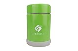 Thermos for Kids By Fenrici, 10 oz, No Plastic Contact With Hot Food, Hot or Cold Food Lunch Container For Kids, BPA-Free, Double-Wall, Durable Stainless Steel Vacuum Insulated Food Jar, Green