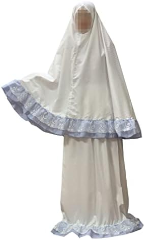 Two-Piece Prayer Clothes Causal dress For Muslims Ladies and Girls  Comfortable for Daily use Printed Fabric With Flower Hajj, Umrah, and Use  full on All Occasions ladies clothes price in UAE |