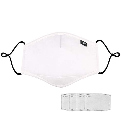 Washable Reusable Mouth Mask Cotton Anti Dust Half Face Mouth Mask for Men Women Dustproof With Adjustable Ear Loops