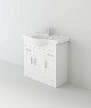 Veebath Linx Bathroom Vanity Basin Sink Cabinet Unit High Gloss