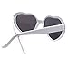 Armear Women's Lady Girl Fashion Large Oversized Heart Shaped Retro Plastic Sunglasses Cute Love Eyewear White