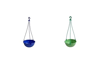 Naturally Green 8 Inch Elegant Hanging Pots/Planters/Gamla for Home Balcony Pack of 2