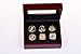 HASTTHOU Set of 6 Green Bay Packers Championship Ring by Display Box Set (with Box)