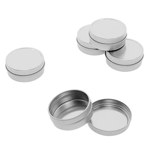 Mimi Pack 24 Pack Tins 1 oz Shallow Round Tins with Solid Slip Lids Empty Tin Containers Cosmetics Tins Party Favors Tins and Food Storage Containers (Silver) - Thumbnail 6